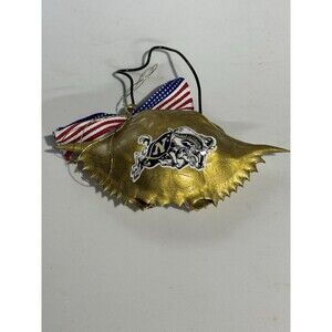 Handmade Crab Shell Ornament hand-painted Christmas Navel Academy Goat USA